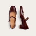 Dora Low Heels, burgundy gloss